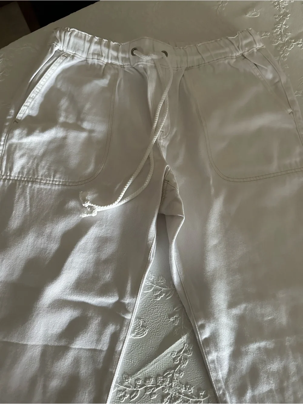 J. Crew Off-White Drawstring Joggers